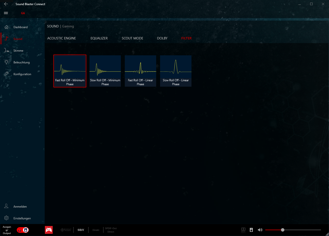 Creative SoundBlasterX G6 - Software 6