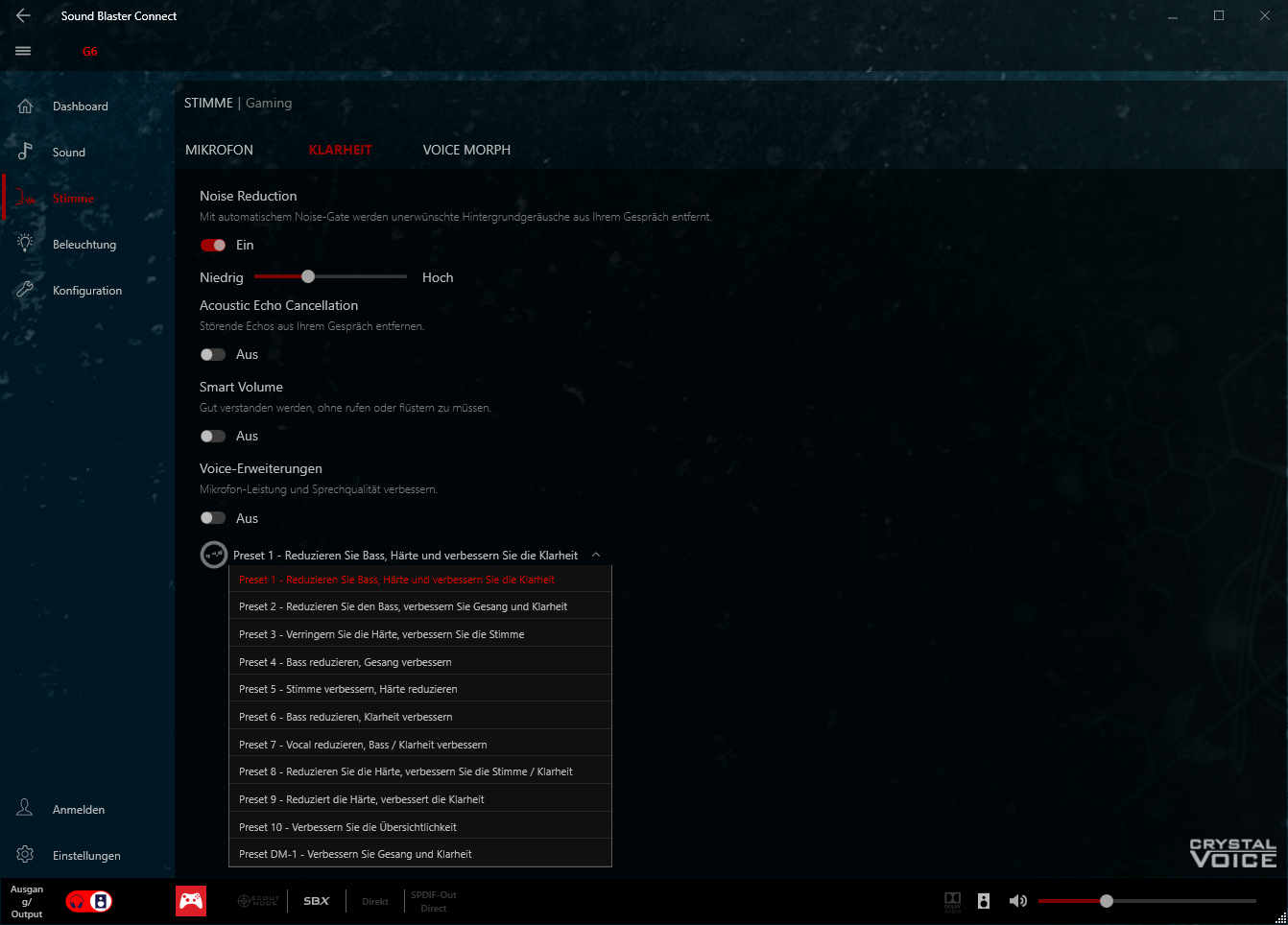 Creative SoundBlasterX G6 - Software 8