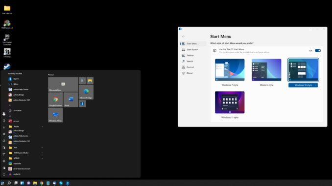 Windows 11 altes Startmenü